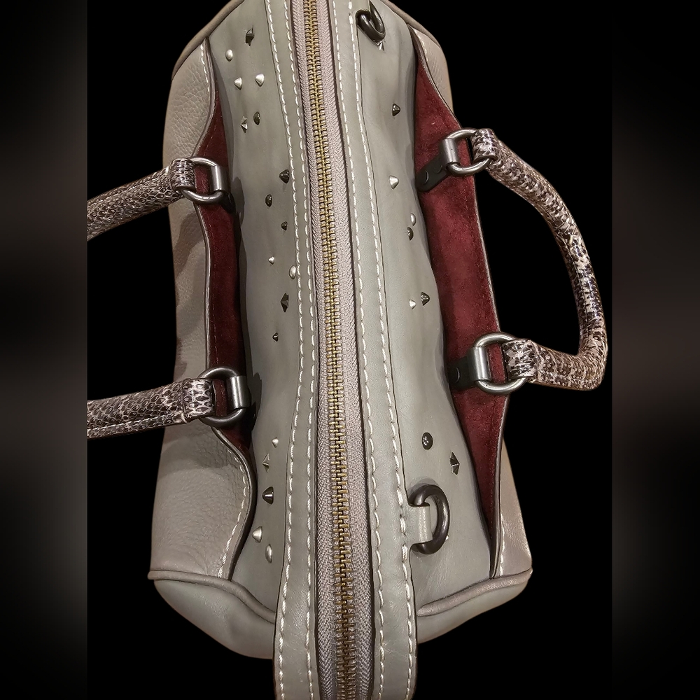 Coach 1941 Rogue Satchel With Colorblock Exotic Snakeskin Detail - Picture 5 of 9